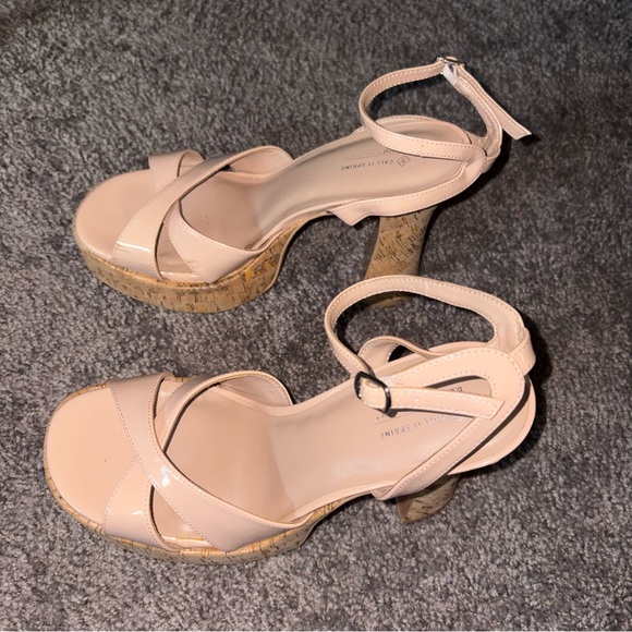Call It Spring Nude Heels - Picture 2 of 5